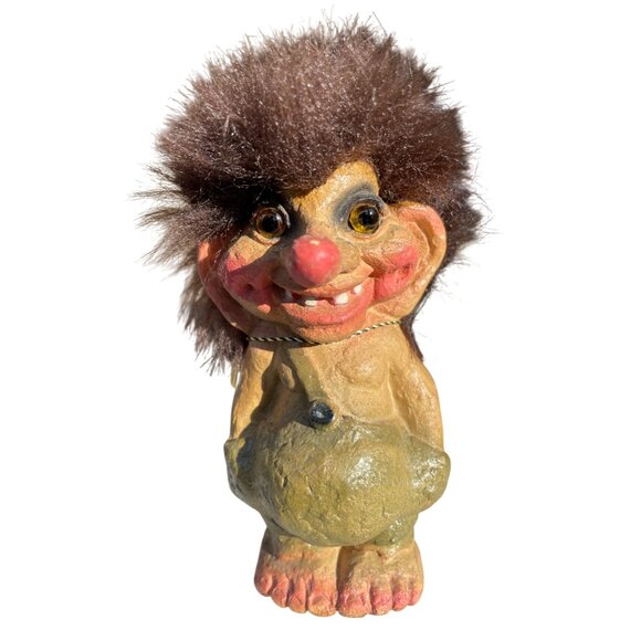 Vintage Nyform Troll Figurine Made In Norway With Faux Fur Hair Original Tag - Picture 13 of 16